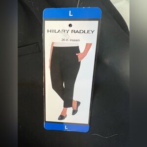 Hilary Radley Women’s Cropped Black Pants, L